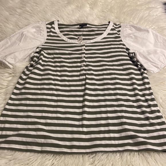 TALBOTS Women’s Shirt size 1X brand new with tag color white & sage green - Picture 9 of 12